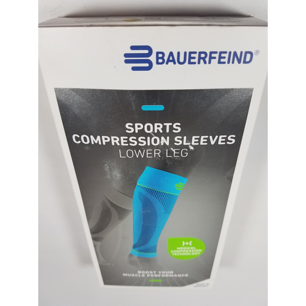 Bauerfeind Sports Compression Lower Leg Calf Sleeves Black - XL